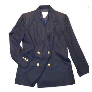 NWOT Talbots Navy Double Breasted Blazer